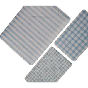 Blue & White Crofton Bamboo Melamine Serving Tray Set of 3 Sealed box -Great 🎁
